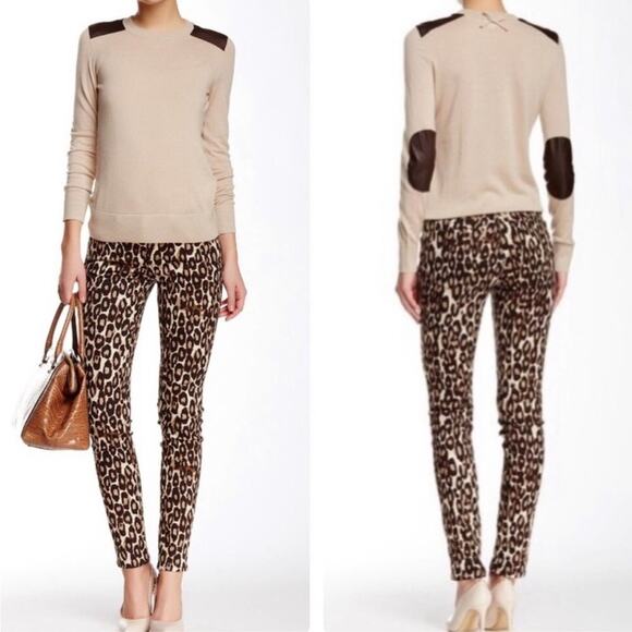 Kate Spade Broome Street Leopard Print Jeans 27 EUC - Picture 1 of 10